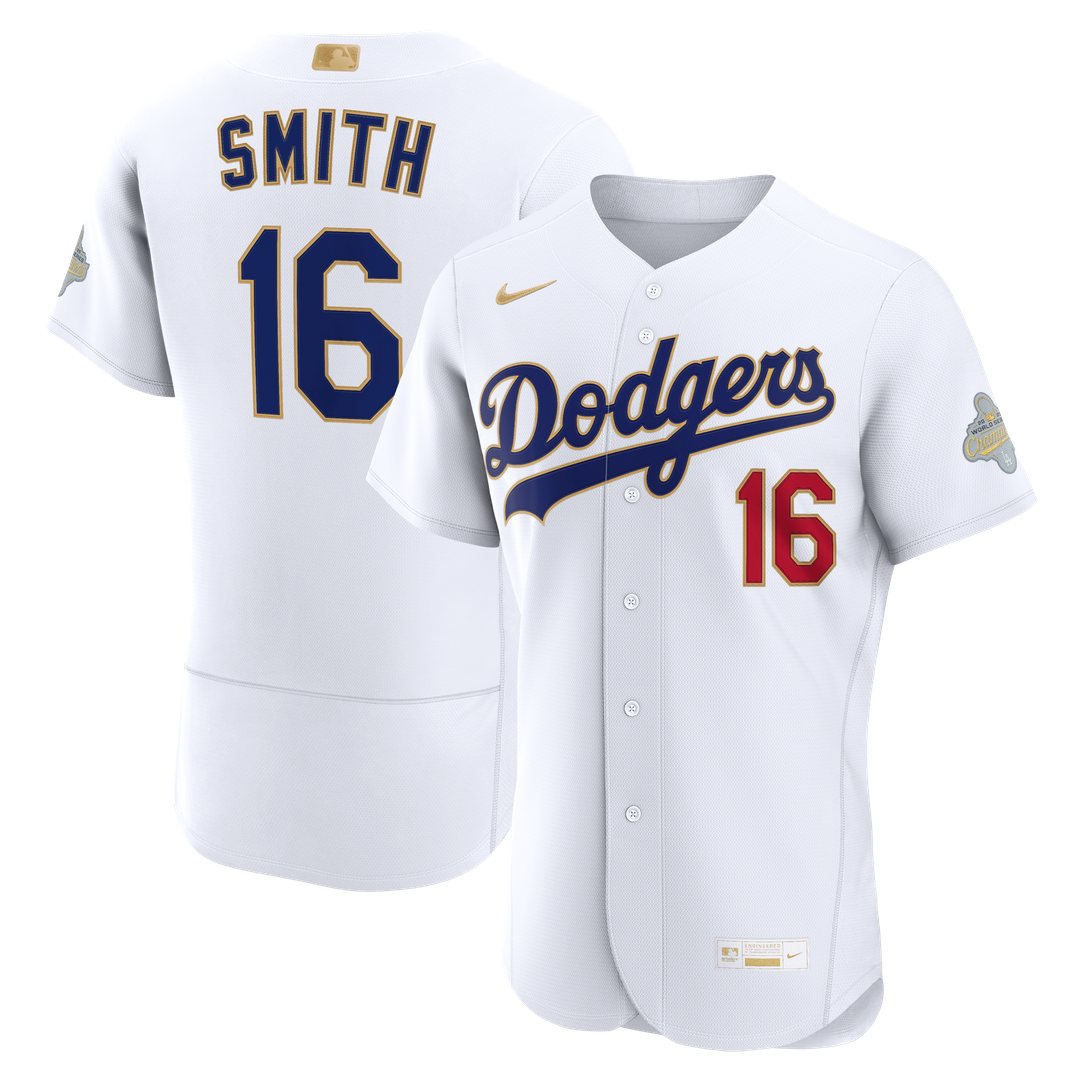 Will Smith Los Angeles Dodgers Nike 2026 Gold Collection Authentic Jersey - White Official MLB Team Apparel Baseball Fan Gear