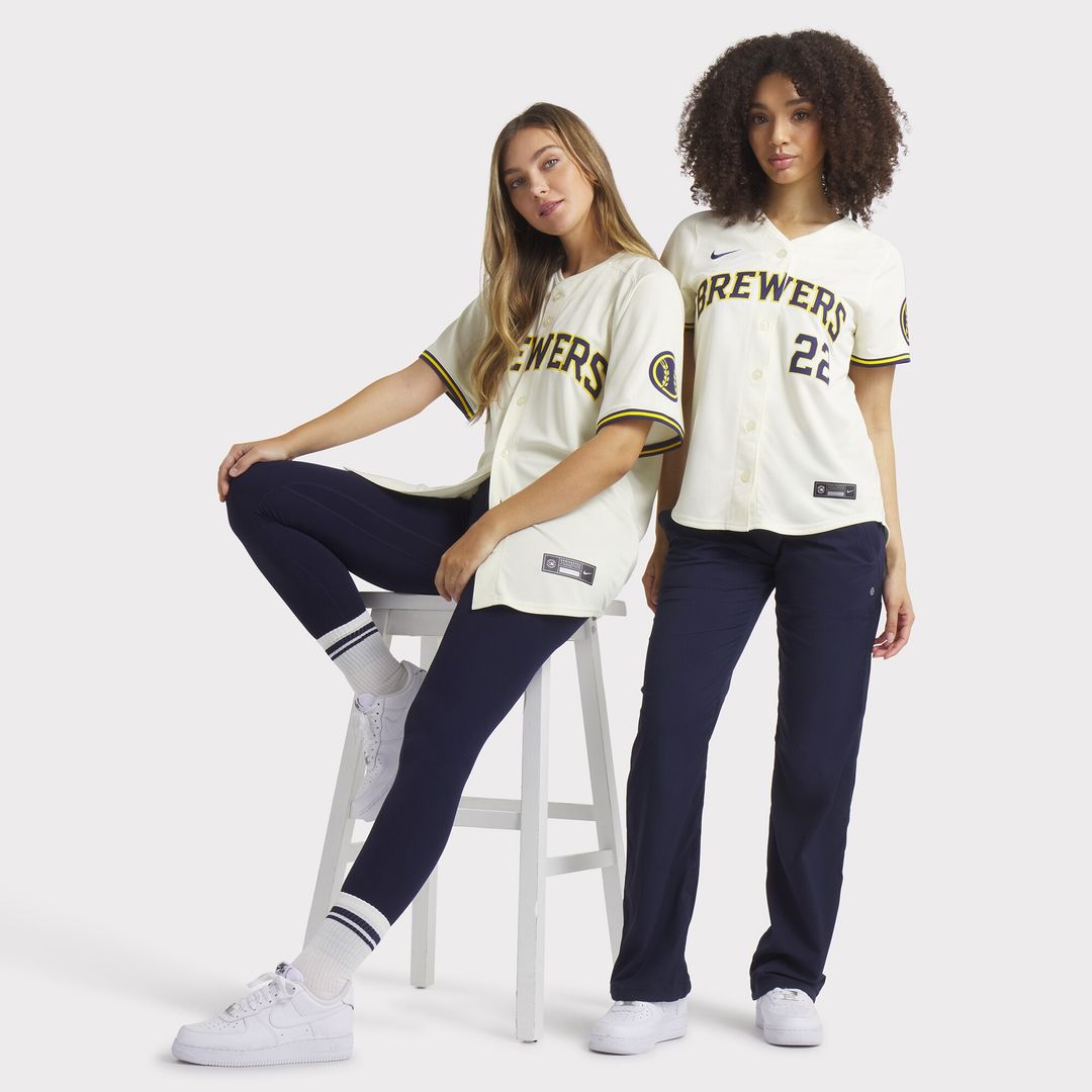 Christian Yelich Milwaukee Brewers Nike Women's Home Limited Player Jersey - Cream Official MLB Team Apparel Baseball Fan Gear