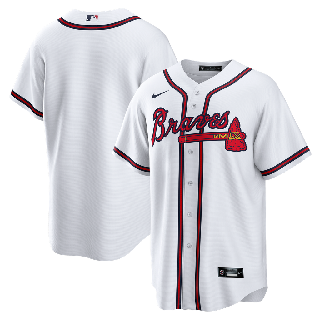 Atlanta Braves Nike Home Big & Tall Replica Jersey - White Official MLB Team Apparel Baseball Fan Gear