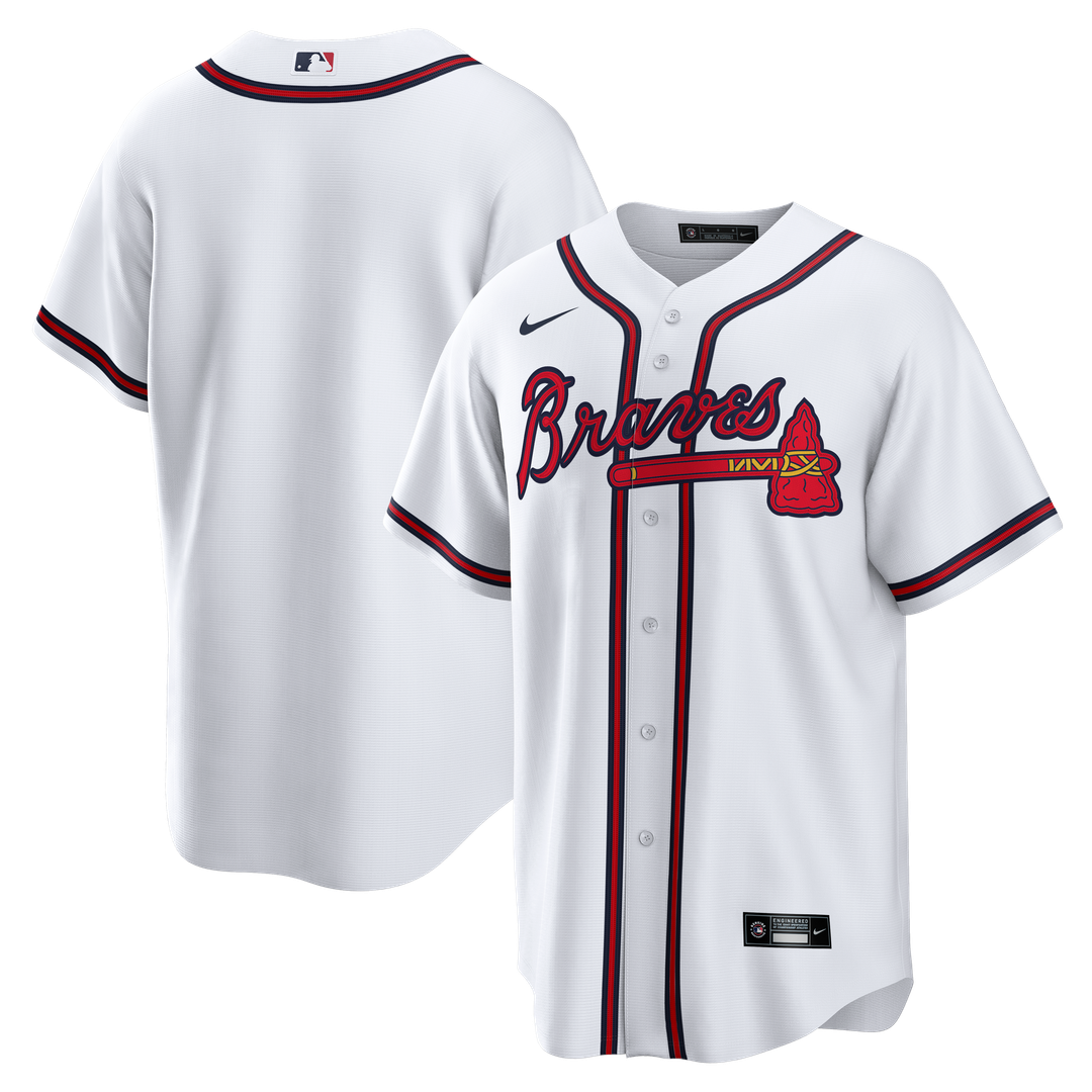Atlanta Braves Nike Home Big & Tall Replica Jersey - White Official MLB Team Apparel Baseball Fan Gear
