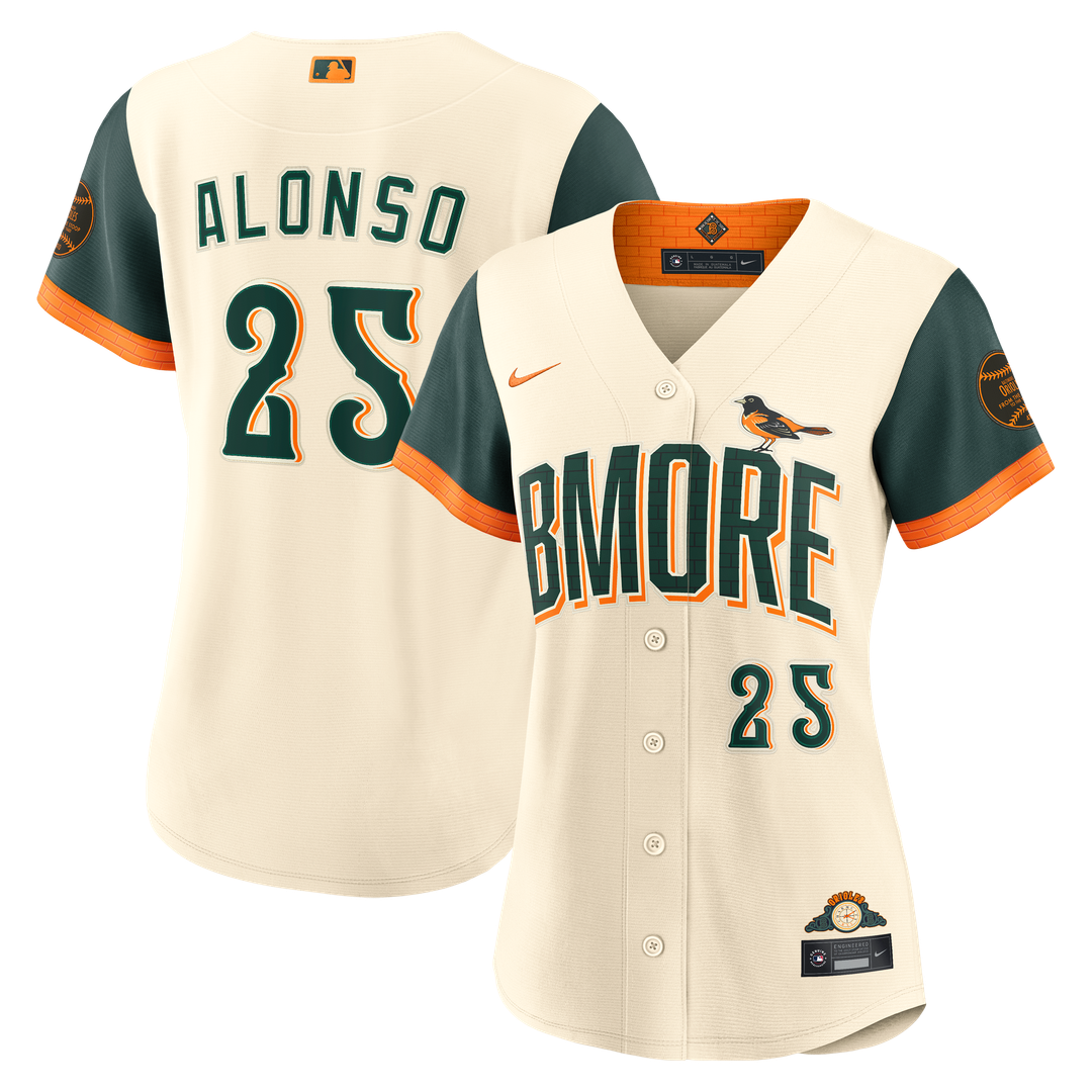 Pete Alonso Baltimore Orioles Nike Women's 2026 City Connect Stadium Jersey - Cream Official MLB Team Apparel Baseball Fan Gear