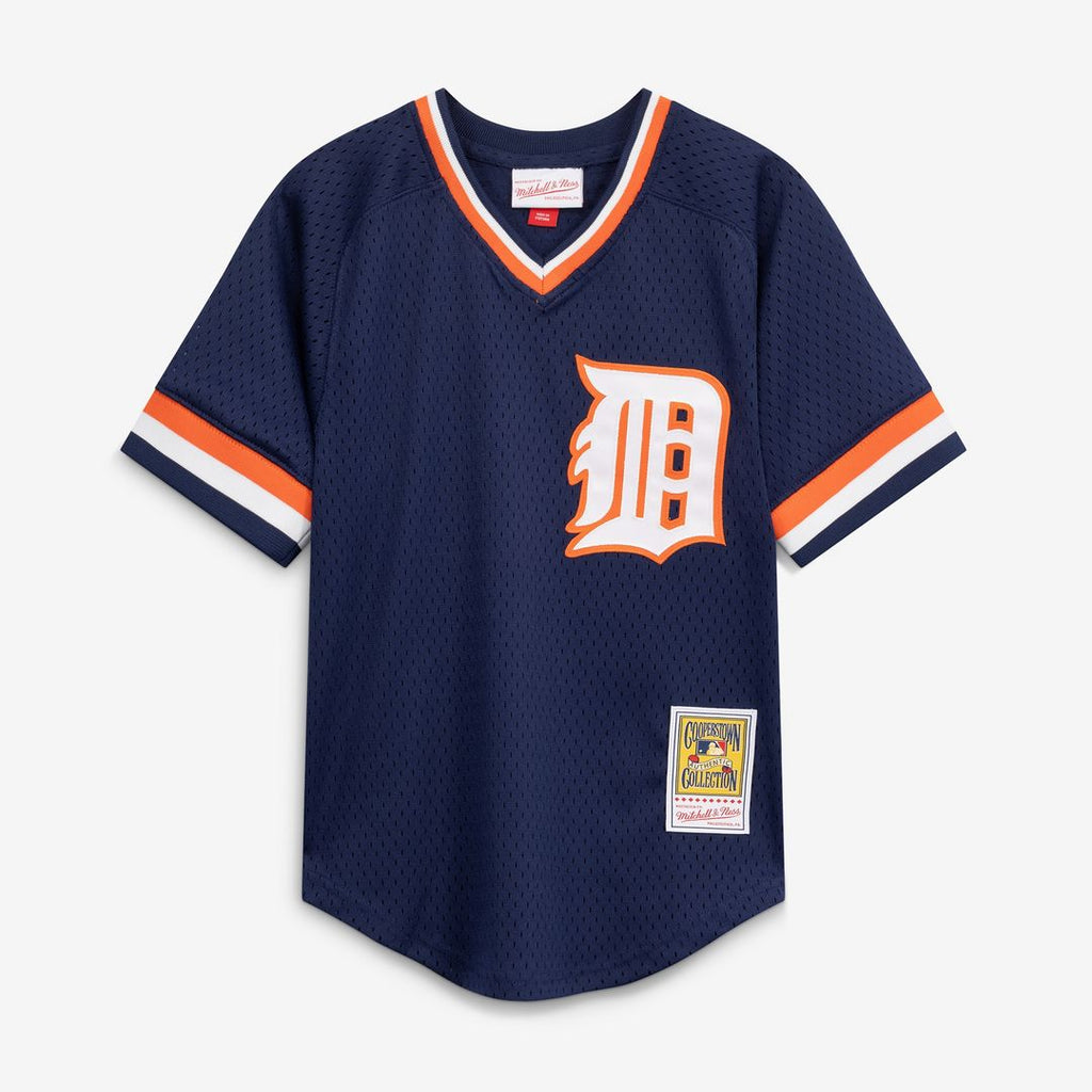 Kirk Gibson Detroit Tigers Mitchell & Ness Youth Cooperstown Collection Mesh Batting Practice Jersey - Navy Official MLB Team Apparel Baseball Fan Gea