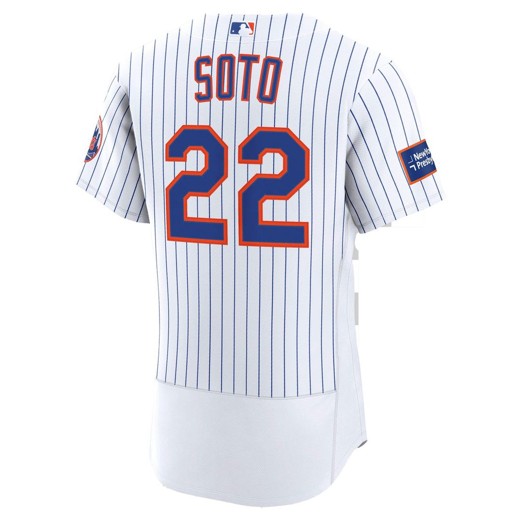 Juan Soto New York Mets Nike Home Authentic Sponsor Patch Jersey - White Official MLB Team Apparel Baseball Fan Gear