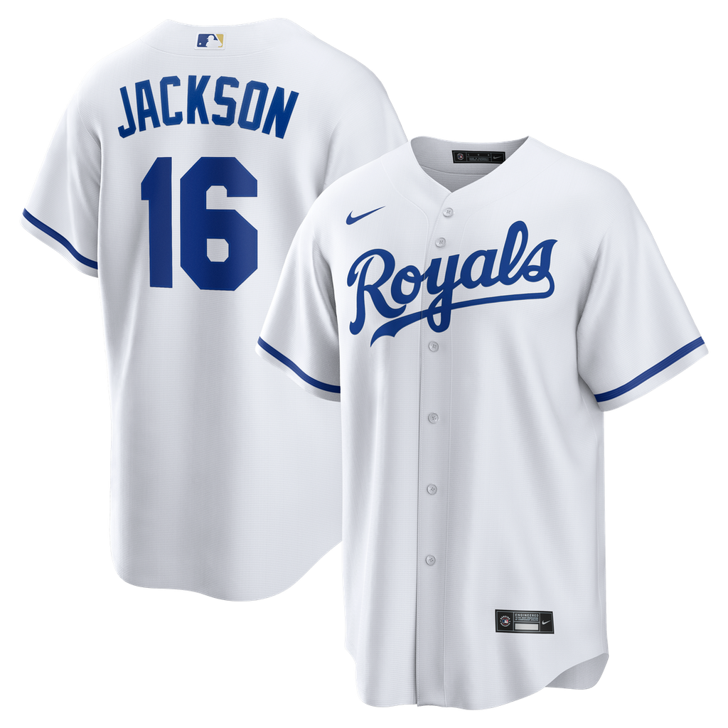 Bo Jackson Kansas City Royals Nike Home Retired Player Replica Jersey - White Official MLB Team Apparel Baseball Fan Gear