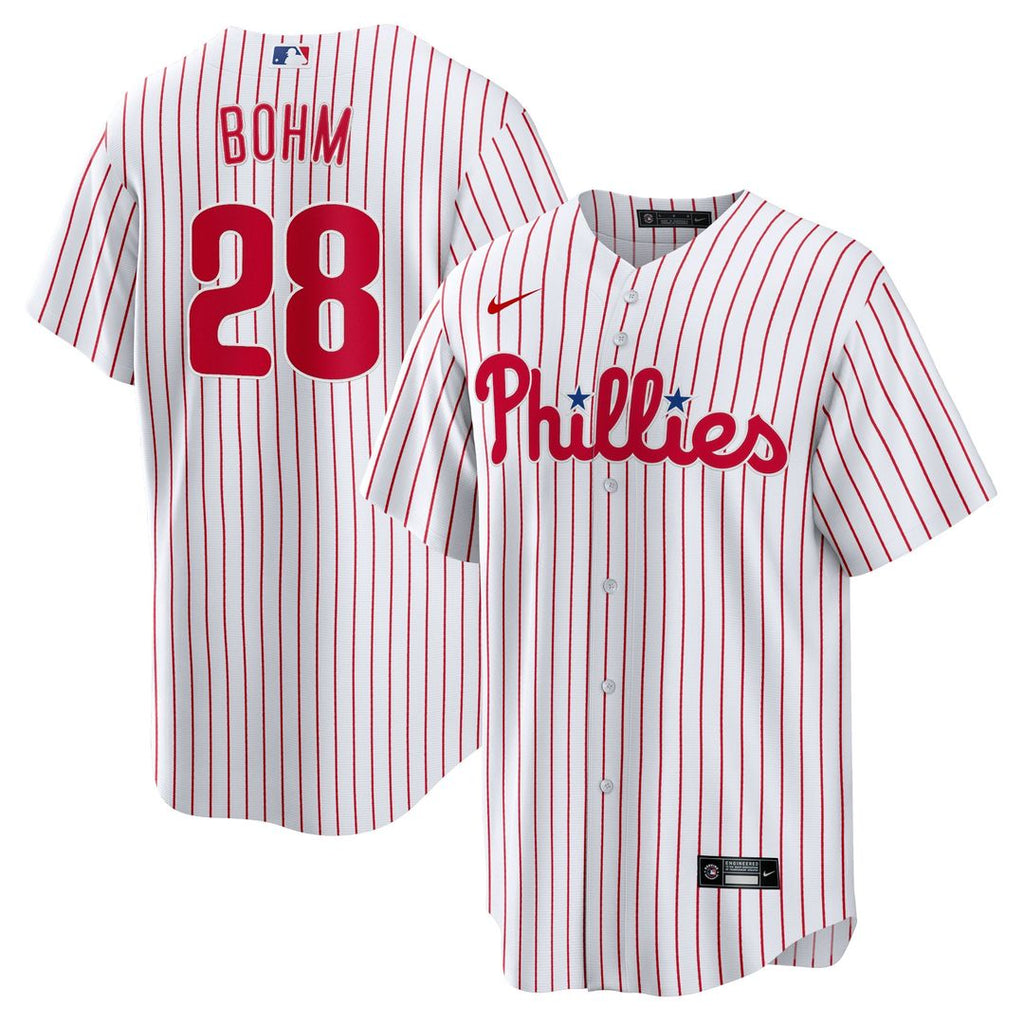 Alec Bohm Philadelphia Phillies Nike Replica Player Jersey - White Official MLB Team Apparel Baseball Fan Gear