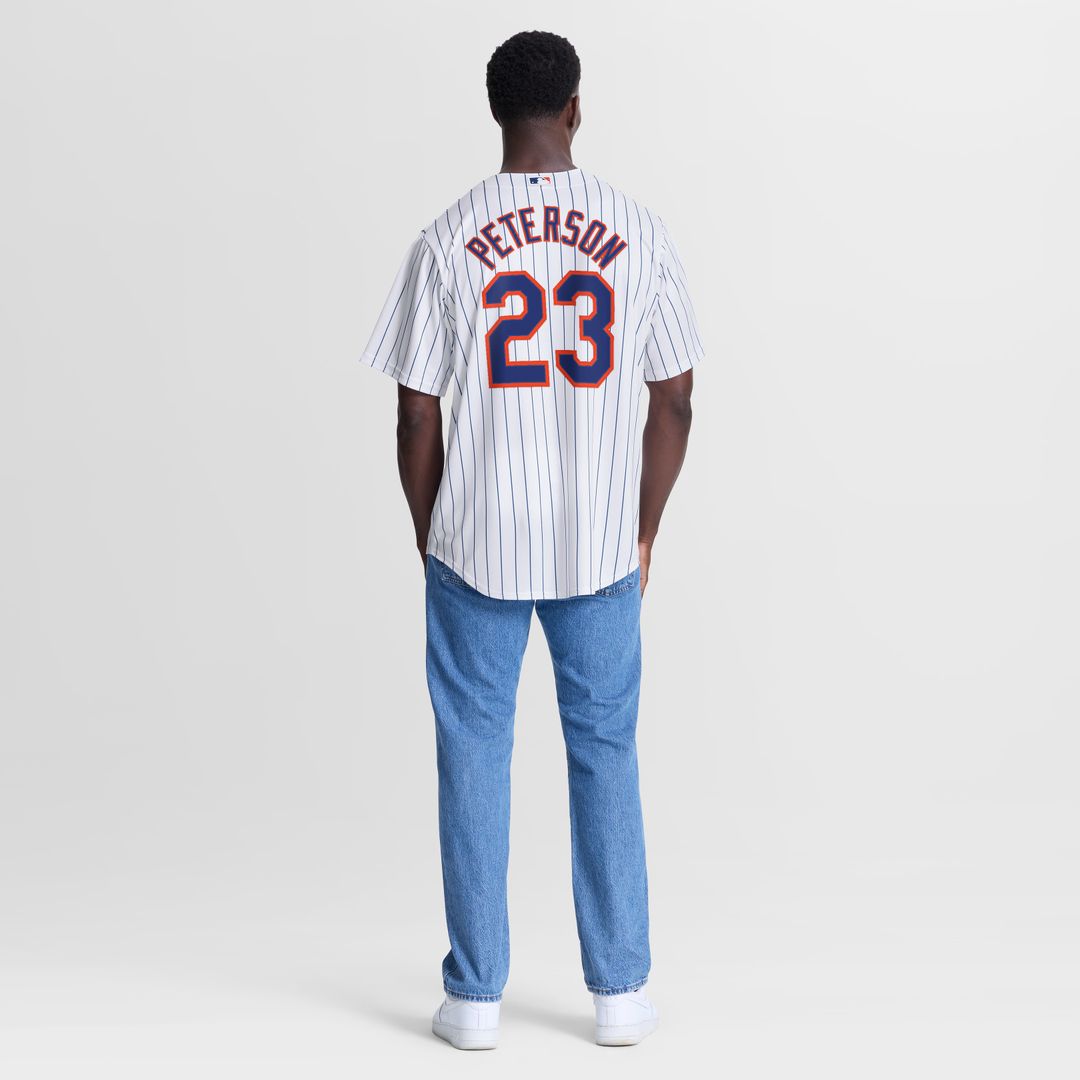 David Peterson New York Mets Nike Home Replica Jersey - White Official MLB Team Apparel Baseball Fan Gear