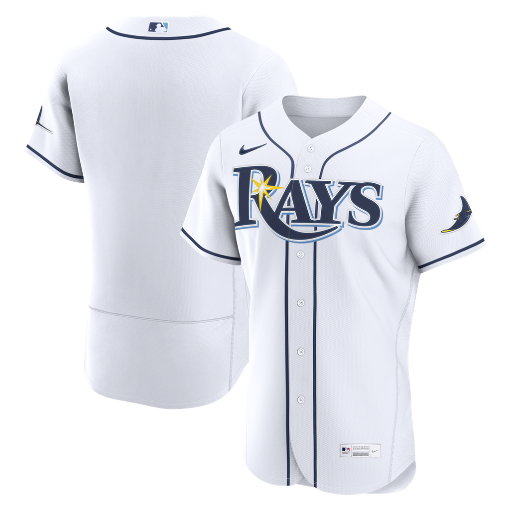 Tampa Bay Rays Nike Home Authentic Jersey - White Official MLB Team Apparel Baseball Fan Gear