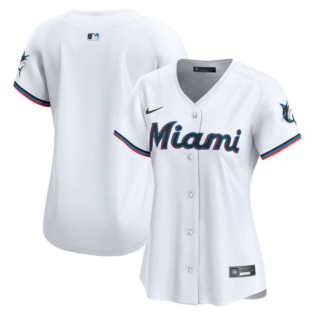 Miami Marlins Nike Women's Home Limited Jersey - White Official MLB Team Apparel Baseball Fan Gear