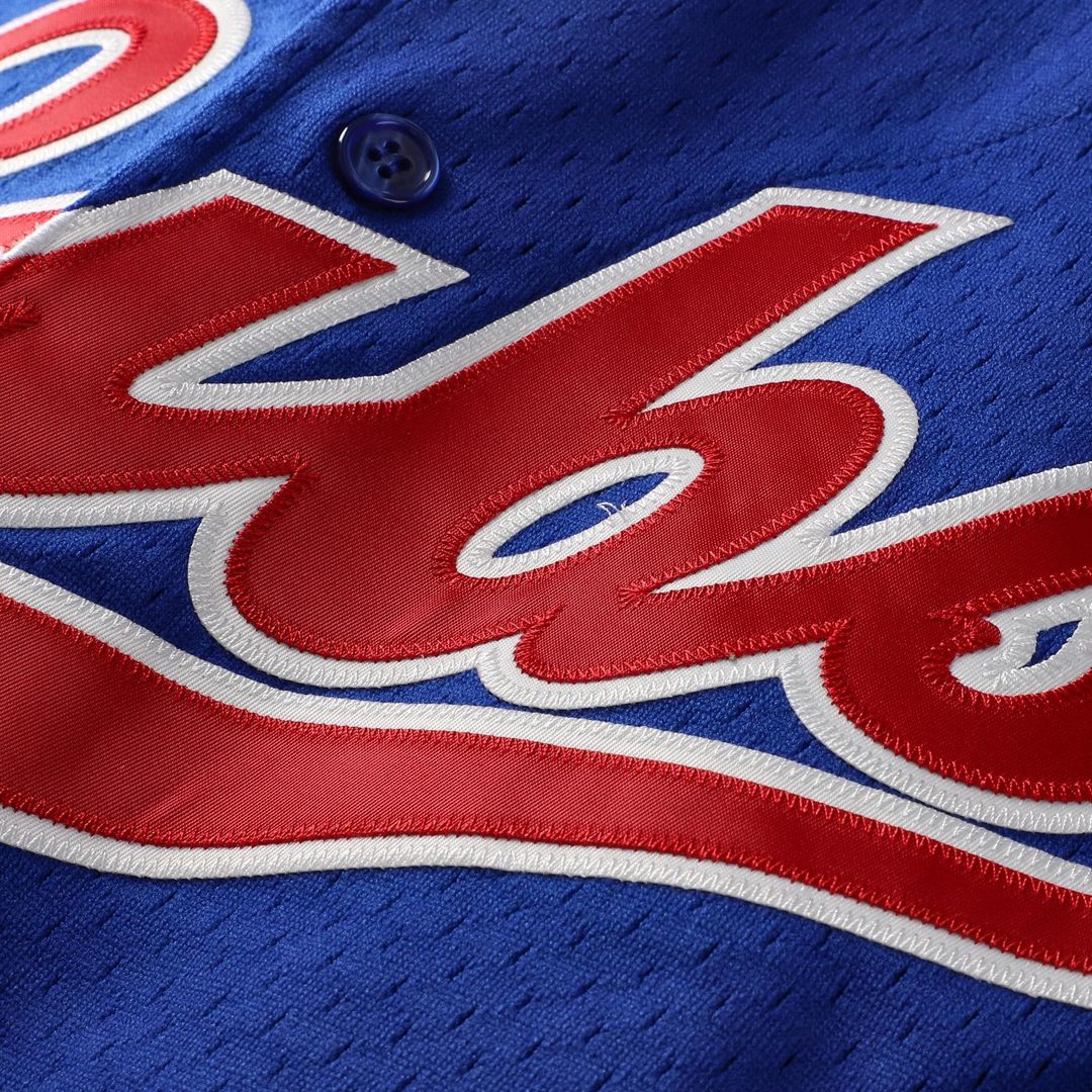 Ryne Sandberg Chicago Cubs Mitchell & Ness Cooperstown Collection 1996 Mesh Batting Practice Button-Up Jersey - Royal Official MLB Team Apparel Baseba