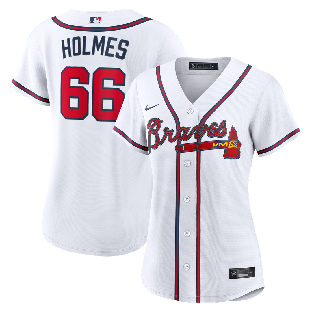 Grant Holmes Atlanta Braves Nike Women's Home Replica Jersey - White Official MLB Team Apparel Baseball Fan Gear