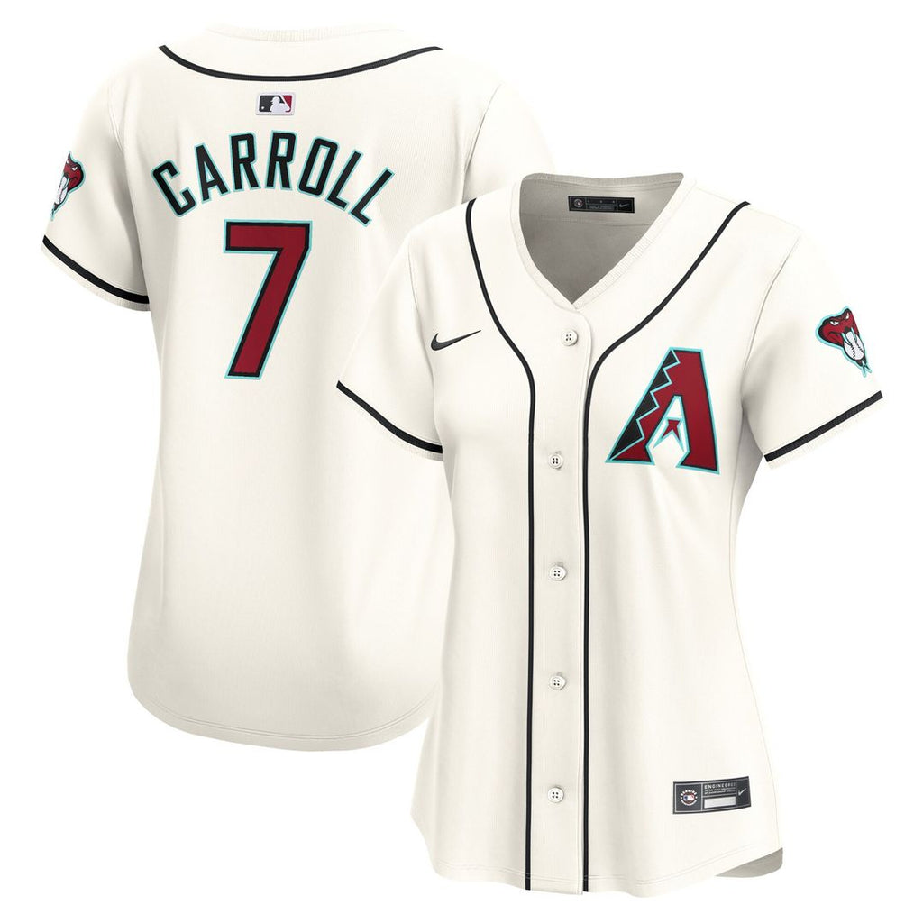 Corbin Carroll Arizona Diamondbacks Nike Women's Home Limited Player Jersey – White Official MLB Team Apparel Baseball Fan Gear