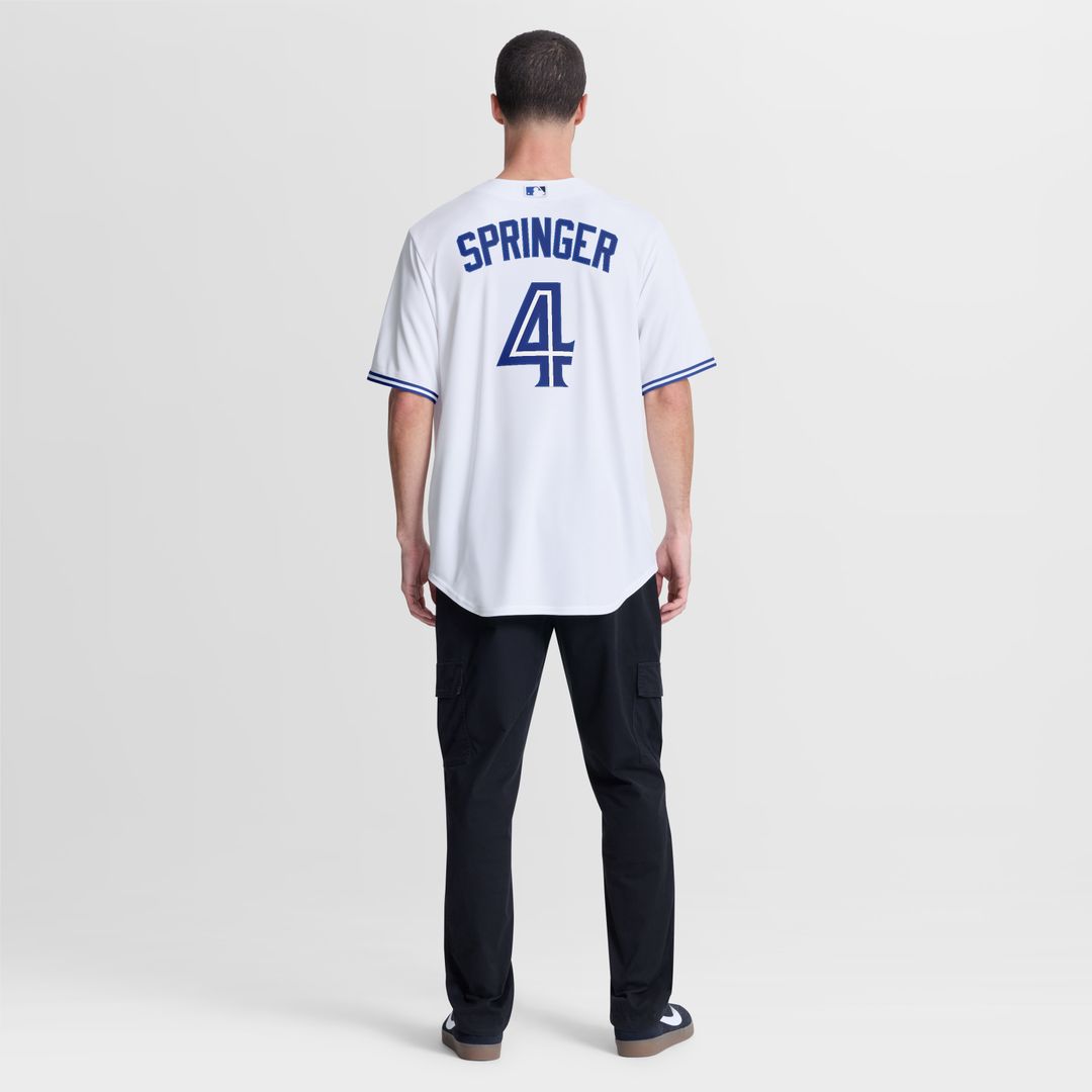 George Springer Toronto Blue Jays Nike Home Replica Jersey - White Official MLB Team Apparel Baseball Fan Gear