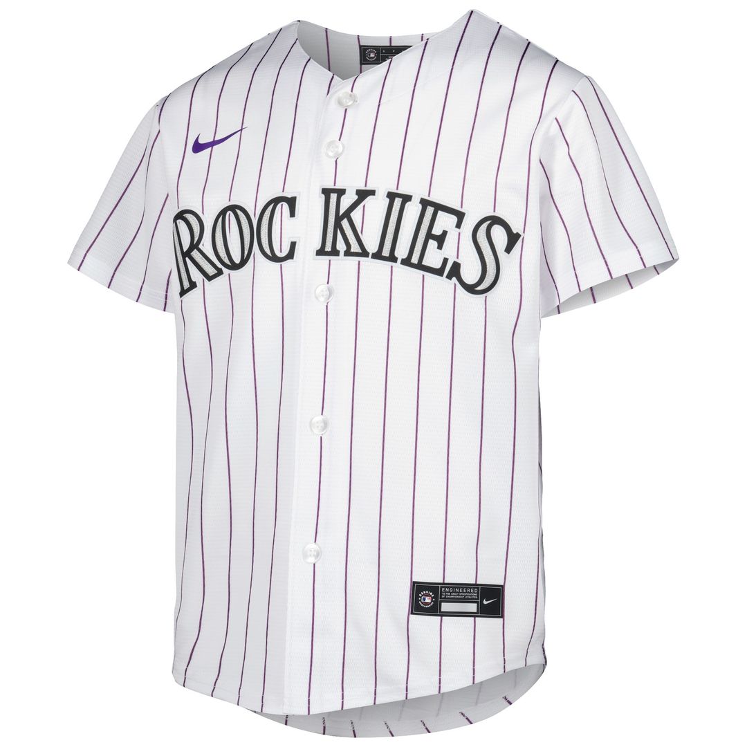 Kris Bryant Colorado Rockies Nike Youth Alternate Replica Player Jersey - White Official MLB Team Apparel Baseball Fan Gear