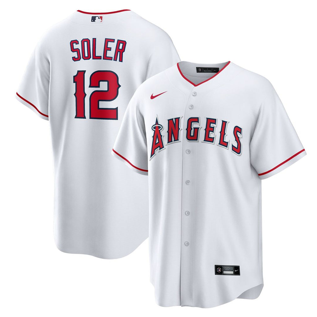Jorge Soler Los Angeles Angels Nike Home Replica Jersey - White Official MLB Team Apparel Baseball Fan Gear