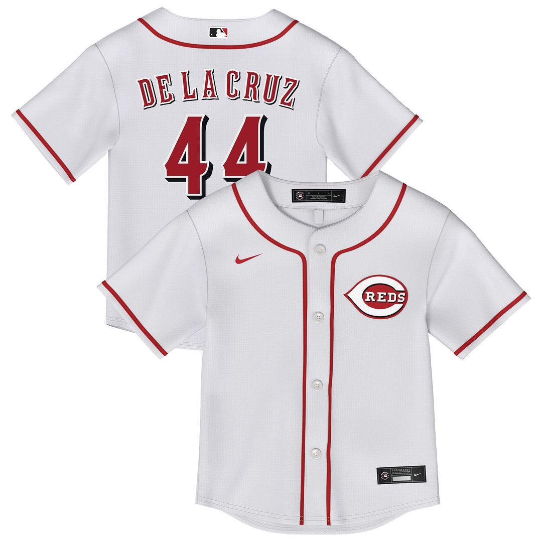 Elly De La Cruz Cincinnati Reds Nike Toddler Home Replica Player Jersey - White Official MLB Team Apparel Baseball Fan Gear
