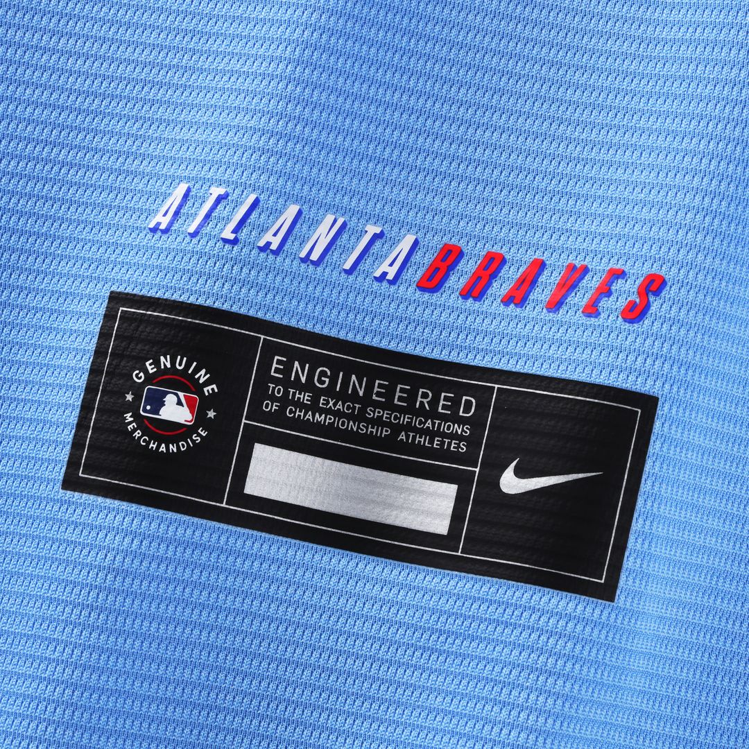 Chris Sale Atlanta Braves Nike 2026 City Connect Stadium Jersey - Powder Blue Official MLB Team Apparel Baseball Fan Gear