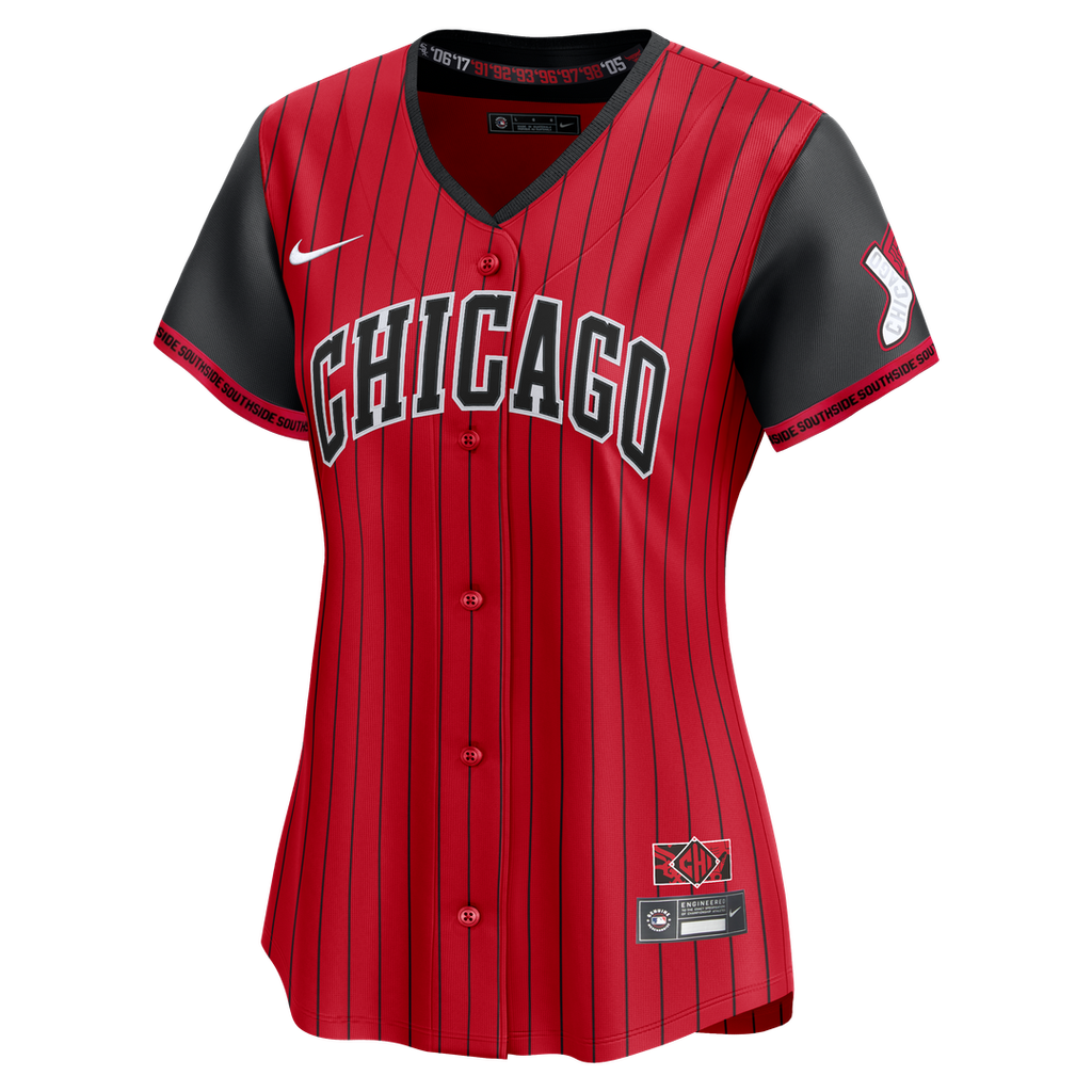 Chicago White Sox Nike Women's 2025 City Connect Limited Jersey - Red/Black Official MLB Team Apparel Baseball Fan Gear