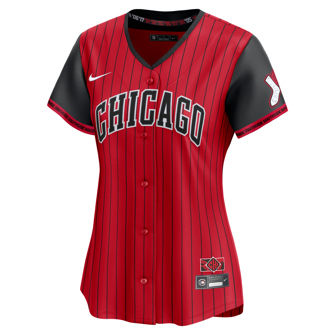 Chicago White Sox Nike Women's 2025 City Connect Limited Jersey - Red/Black Official MLB Team Apparel Baseball Fan Gear