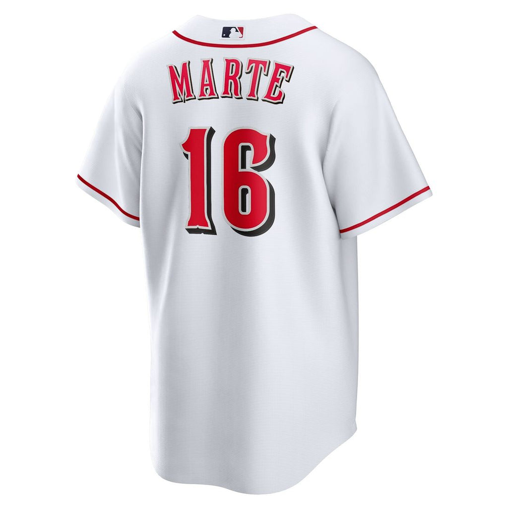 Noelvi Marte Cincinnati Reds Nike Home Replica Jersey - White Official MLB Team Apparel Baseball Fan Gear