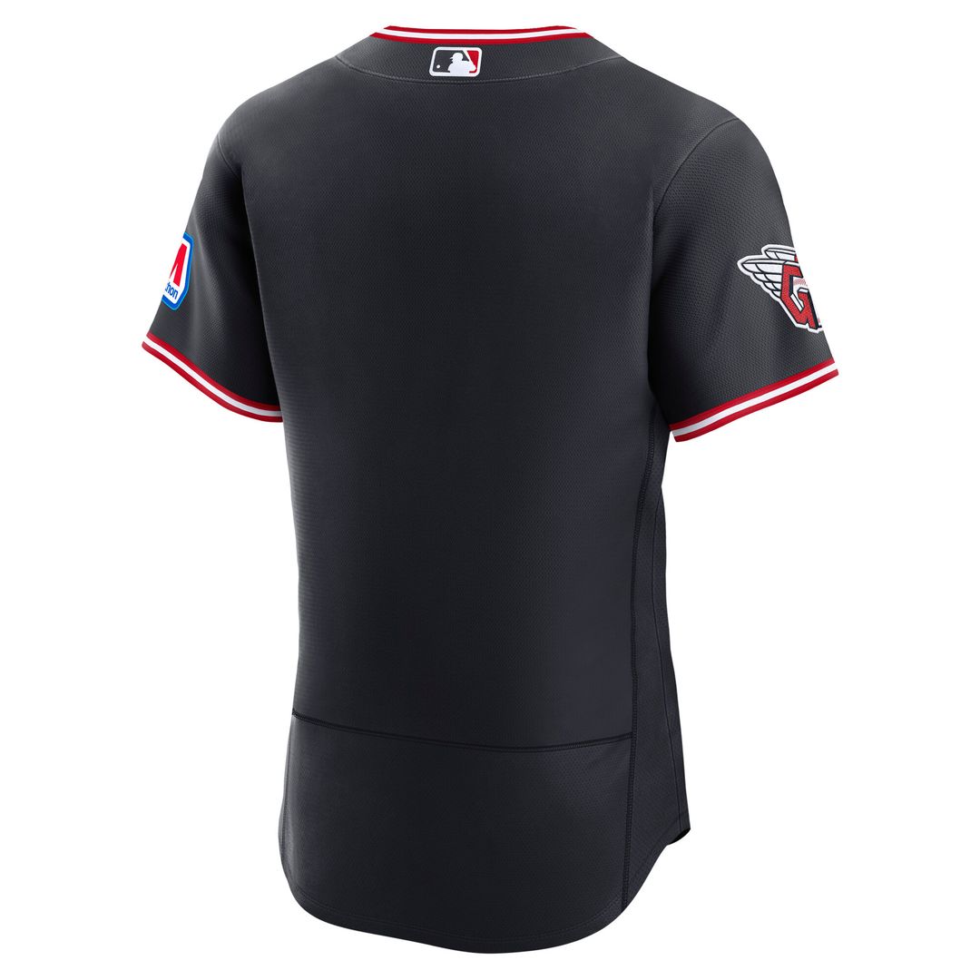 Cleveland Guardians Nike Alternate Authentic Sponsor Patch Jersey - Navy Official MLB Team Apparel Baseball Fan Gear