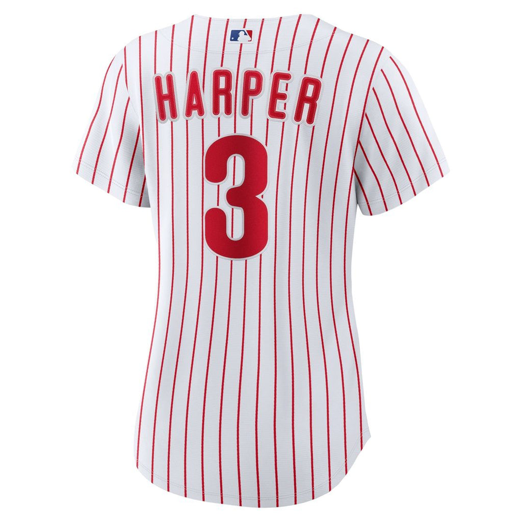 Bryce Harper Philadelphia Phillies Nike Women's Home Replica Player Jersey - White Official MLB Team Apparel Baseball Fan Gear