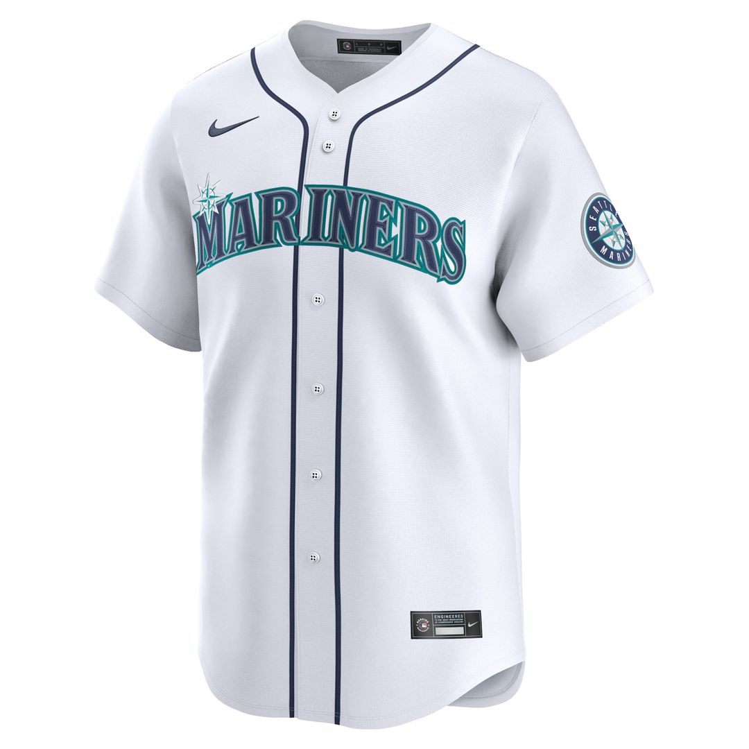 Cal Raleigh Seattle Mariners Nike Home Limited Player Jersey - White Official MLB Team Apparel Baseball Fan Gear