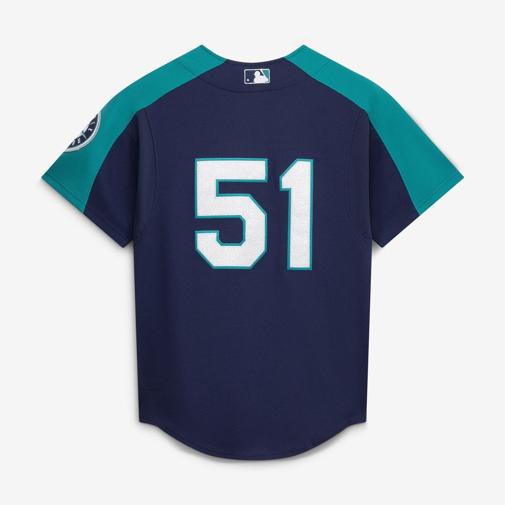 Ichiro Suzuki Seattle Mariners Mitchell & Ness 2006 Cooperstown Mesh Batting Practice Button-Up Jersey - Navy Official MLB Team Apparel Baseball Fan G