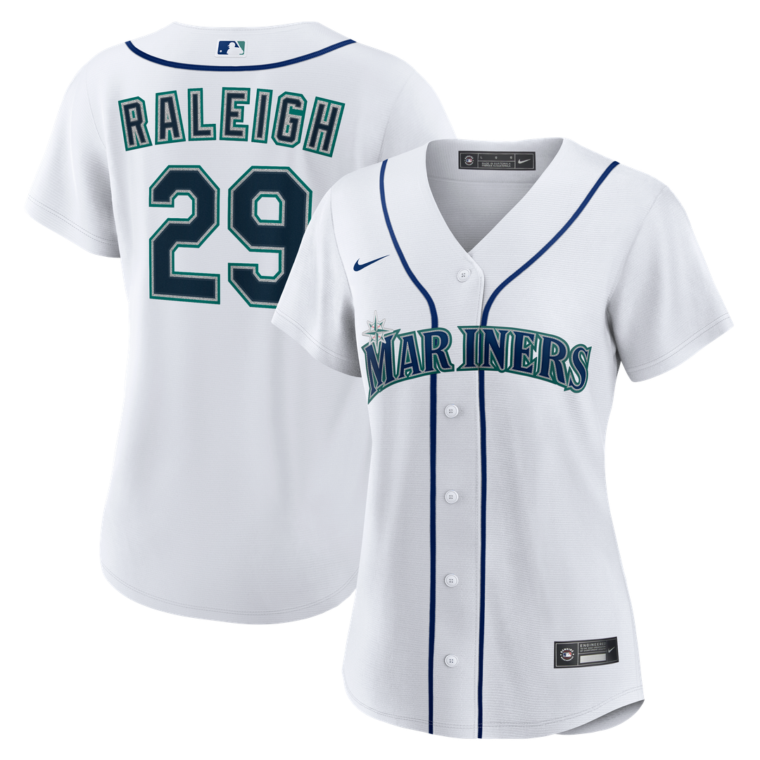 Cal Raleigh Seattle Mariners Nike Women's Home Replica Jersey - White Official MLB Team Apparel Baseball Fan Gear