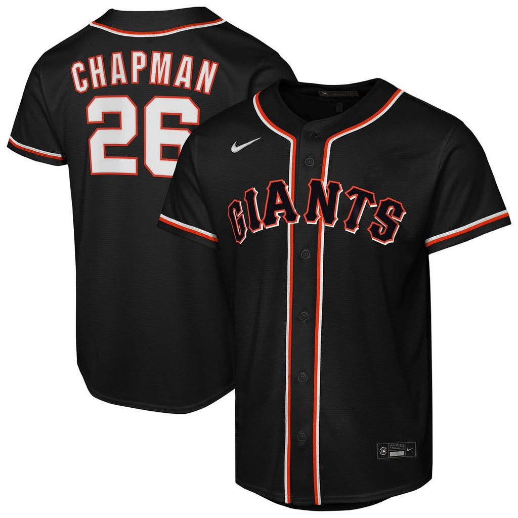 Matt Chapman San Francisco Giants Nike Youth Fashion Replica Player Jersey - Black Official MLB Team Apparel Baseball Fan Gear