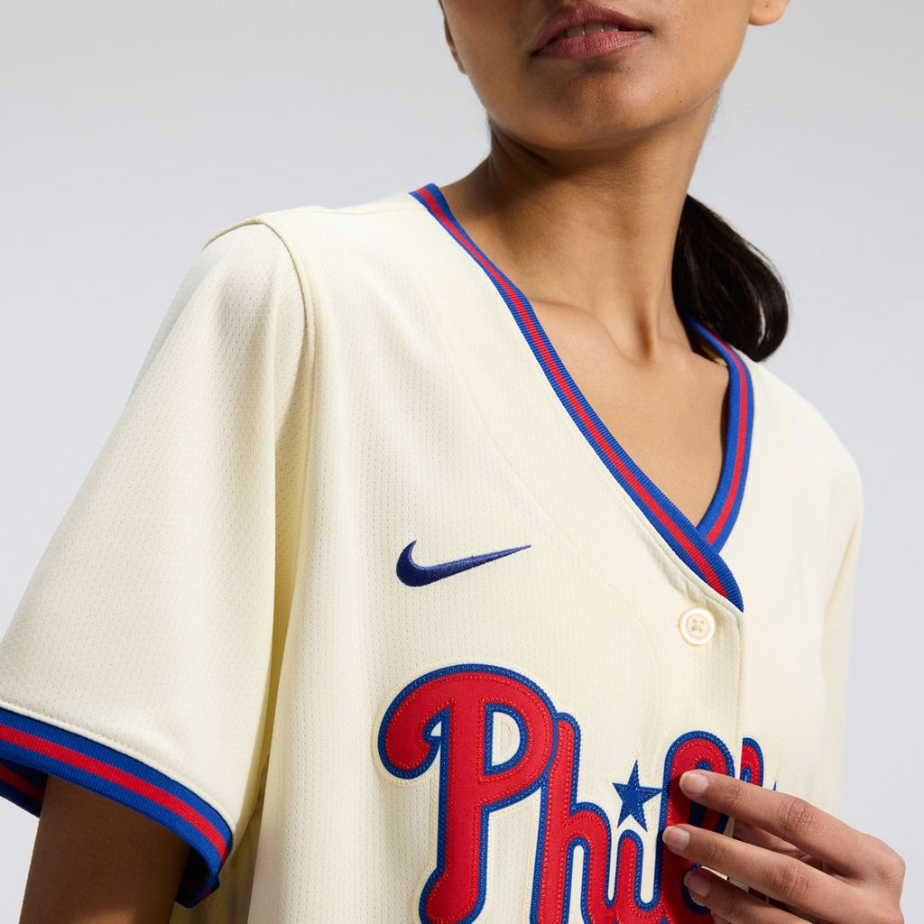 Ryan Howard Philadelphia Phillies Nike Women's Alternate 2 Limited Jersey – Cream Official MLB Team Apparel Baseball Fan Gear