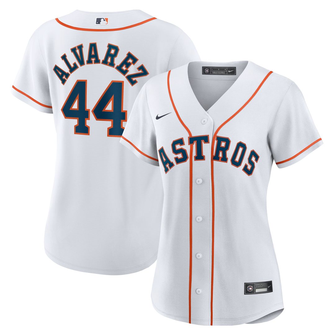 Yordan Alvarez Houston Astros Nike Women's Home Replica Jersey - White Official MLB Team Apparel Baseball Fan Gear