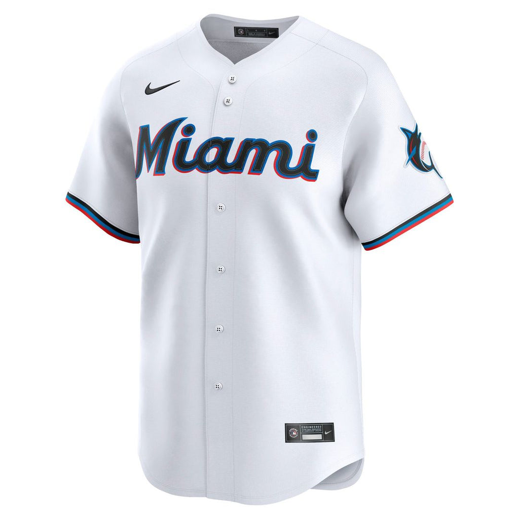 Miami Marlins Nike Home Replica Team Jersey - White Official MLB Team Apparel Baseball Fan Gear