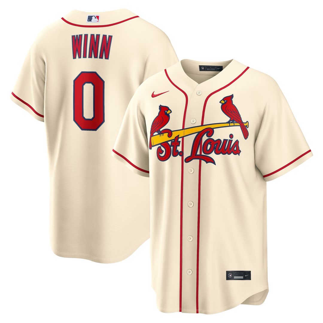 Masyn Winn St. Louis Cardinals Nike Alternate Replica Jersey - Cream Official MLB Team Apparel Baseball Fan Gear