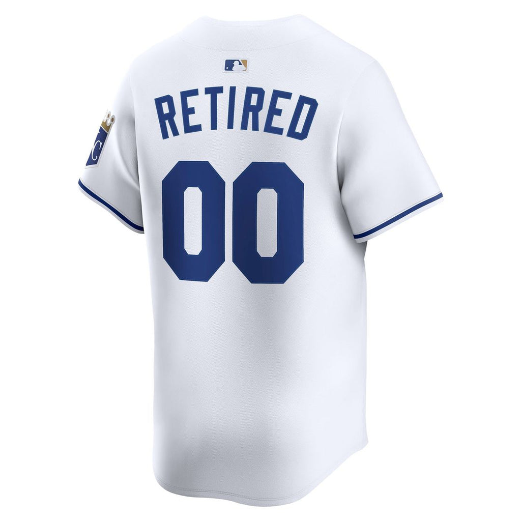 Kansas City Royals Nike Home Limited Pick-A-Player Retired Roster Jersey - White Official MLB Team Apparel Baseball Fan Gear