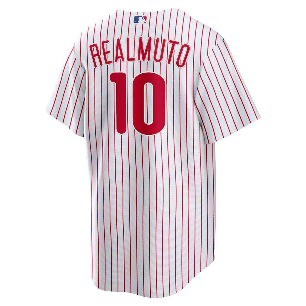JT Realmuto Philadelphia Phillies Nike Home Replica Player Name Jersey - White Official MLB Team Apparel Baseball Fan Gear