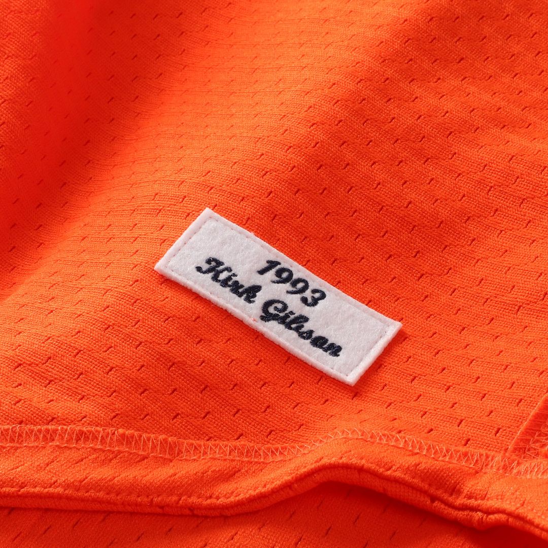 Kirk Gibson Detroit Tigers Mitchell & Ness Cooperstown Collection Mesh Batting Practice Button-Up Jersey - Orange Official MLB Team Apparel Baseball F