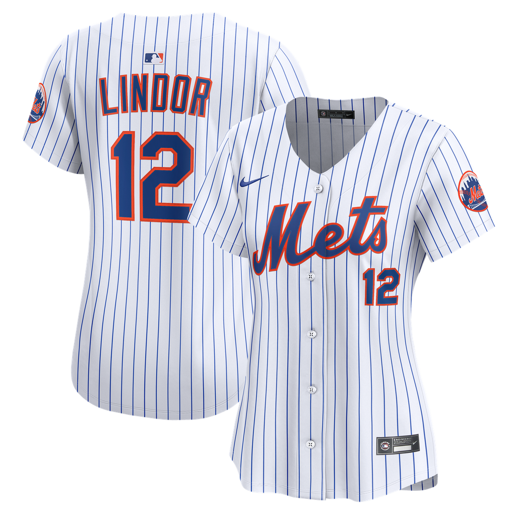 Francisco Lindor New York Mets Nike Women's Home Limited Jersey - White Official MLB Team Apparel Baseball Fan Gear