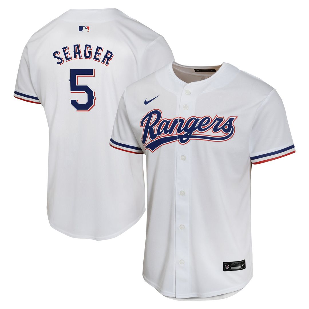 Corey Seager Texas Rangers Nike Youth Home Game Player Jersey - White Official MLB Team Apparel Baseball Fan Gear