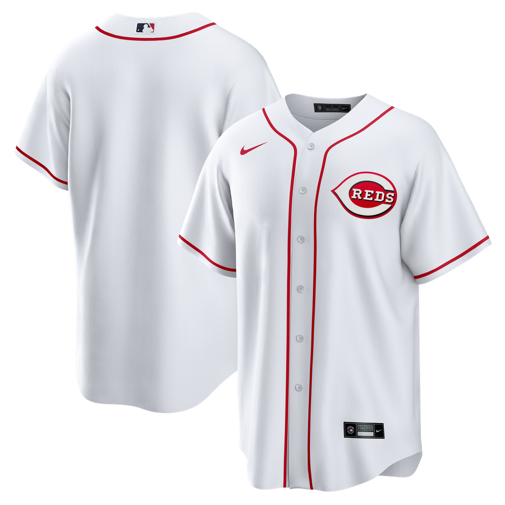 Cincinnati Reds Nike Home Big & Tall Replica Jersey - White Official MLB Team Apparel Baseball Fan Gear