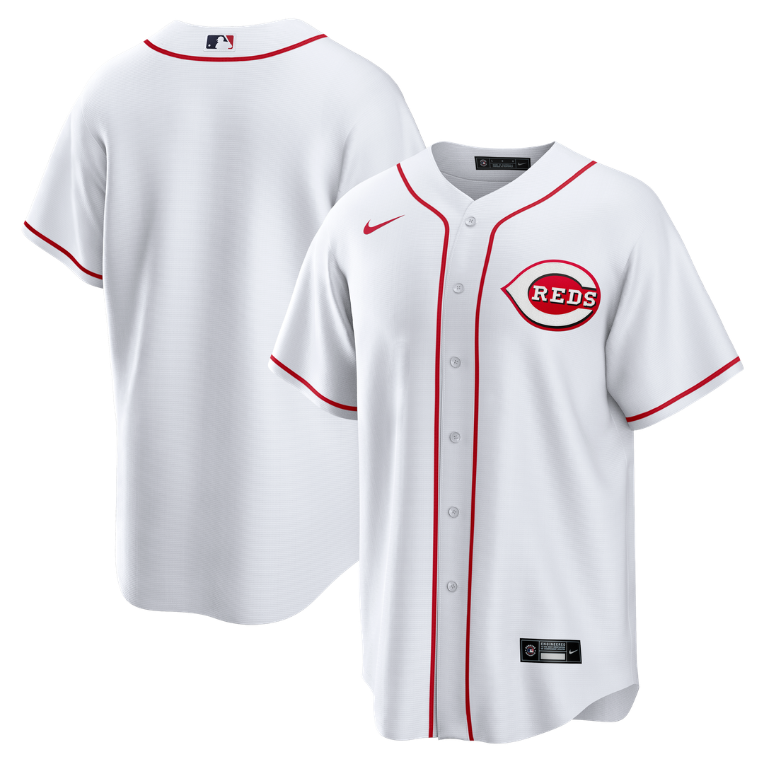 Cincinnati Reds Nike Home Big & Tall Replica Jersey - White Official MLB Team Apparel Baseball Fan Gear