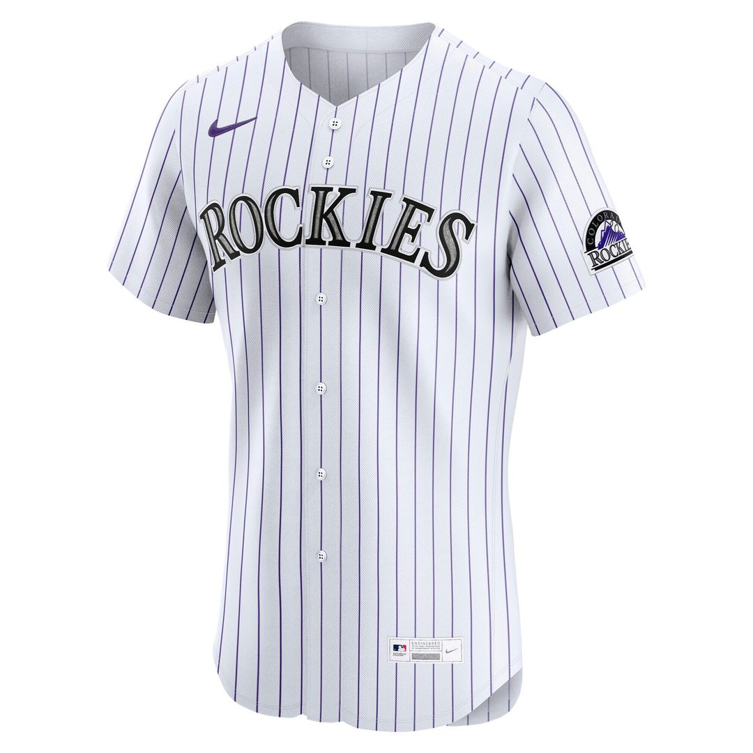Colorado Rockies Nike Home Elite Jersey - White Official MLB Team Apparel Baseball Fan Gear