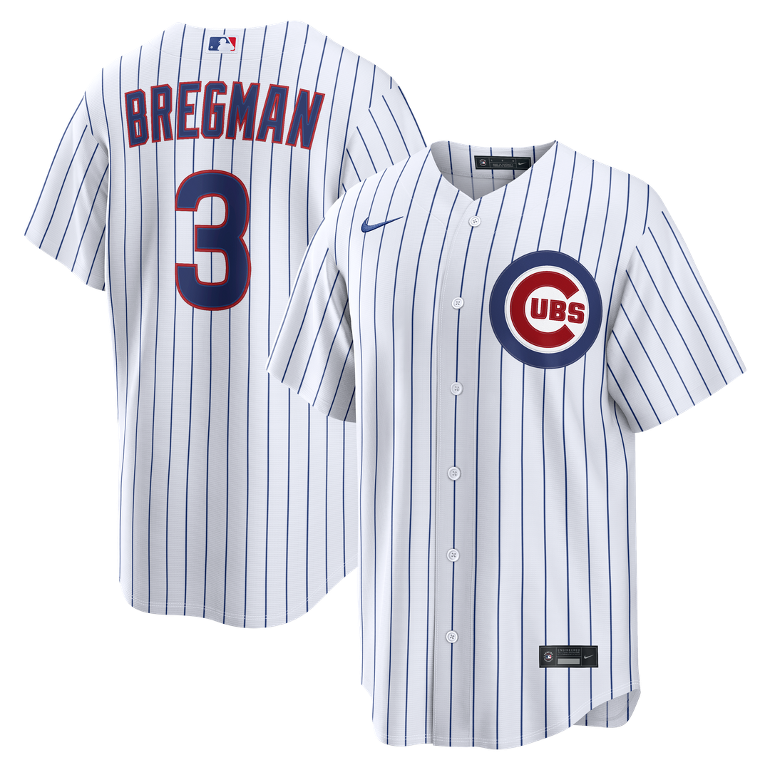 Alex Bregman Chicago Cubs Nike Home Replica Jersey - White Official MLB Team Apparel Baseball Fan Gear