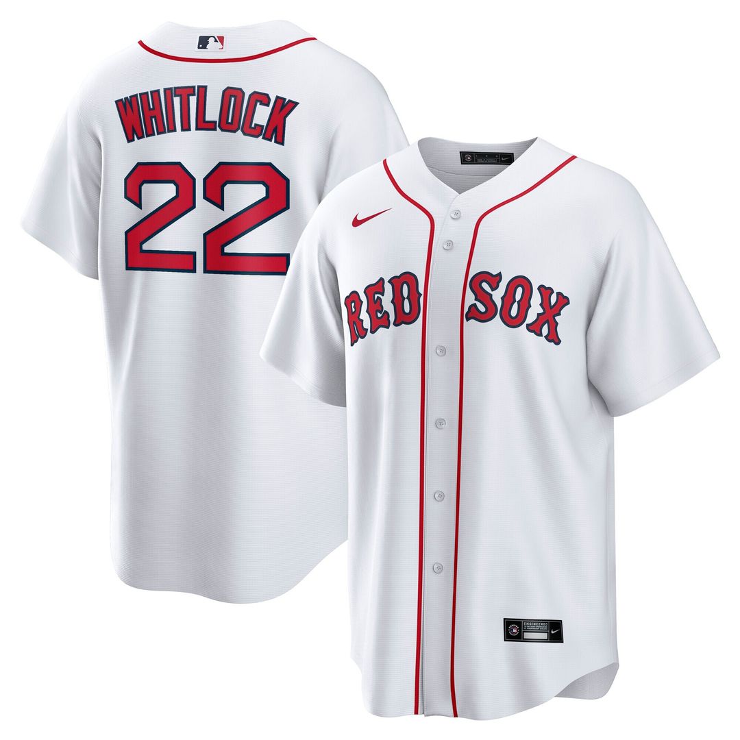 Garrett Whitlock Boston Red Sox Nike Home Replica Jersey - White Official MLB Team Apparel Baseball Fan Gear