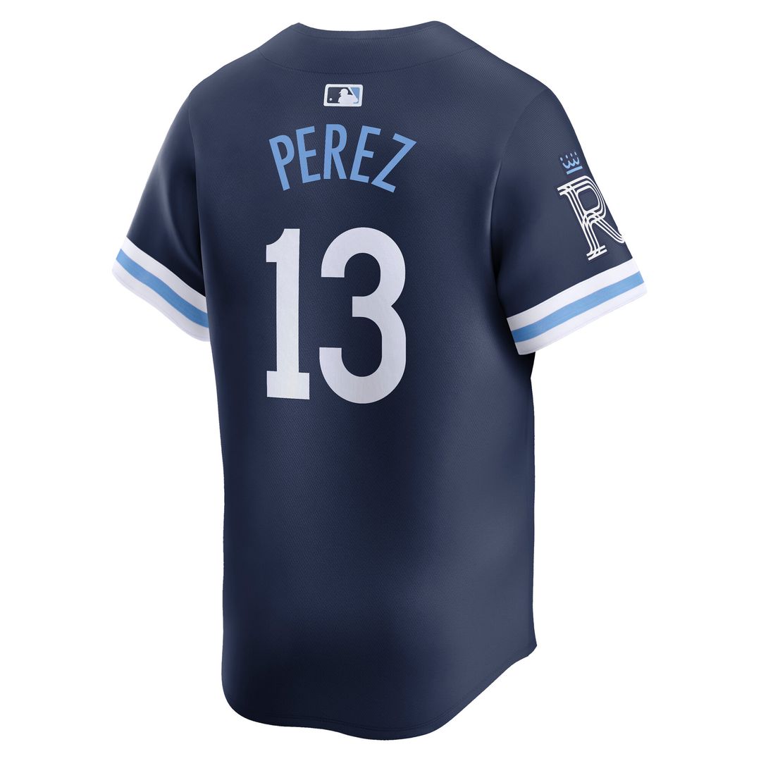 Salvador Perez Kansas City Royals Nike City Connect Limited Jersey - Navy Official MLB Team Apparel Baseball Fan Gear