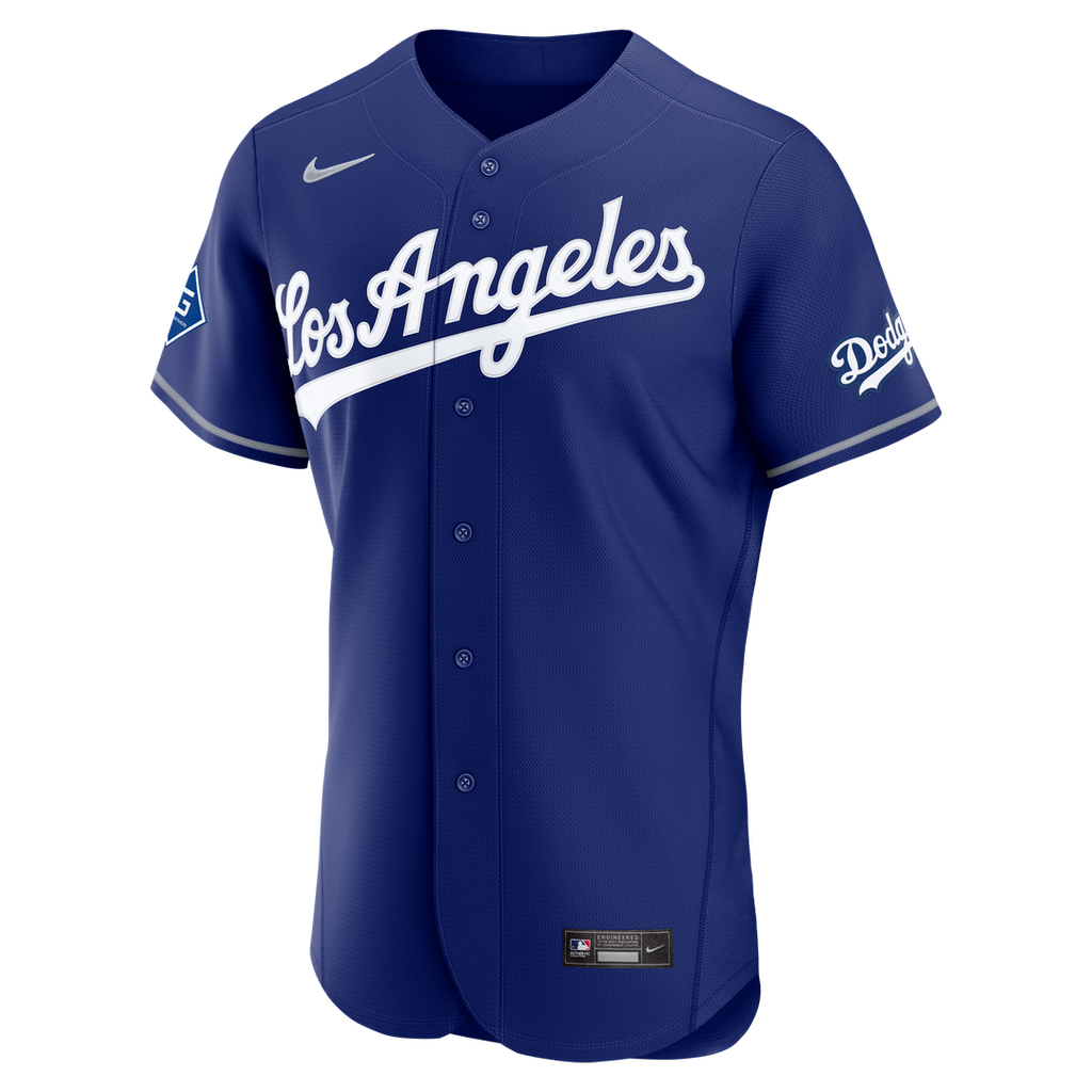 Los Angeles Dodgers Nike Alternate Authentic Jersey with Sponsor Patch - Royal Official MLB Team Apparel Baseball Fan Gear