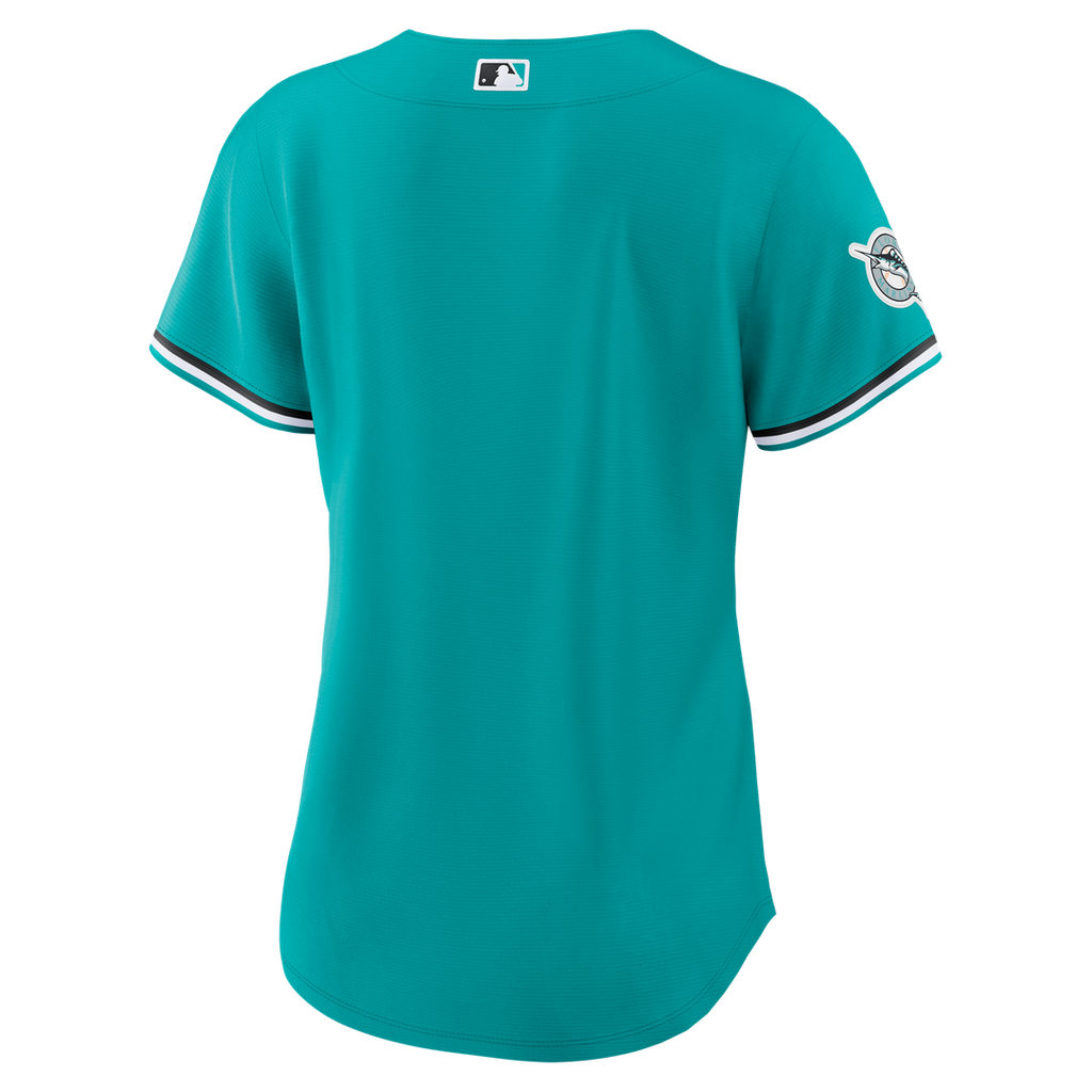 Miami Marlins Nike Women's Alternate Stadium Jersey - Teal Official MLB Team Apparel Baseball Fan Gear