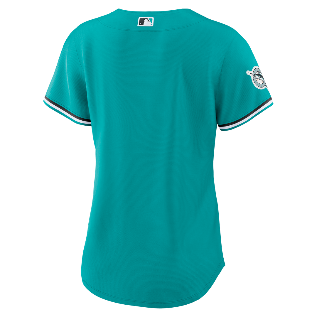 Miami Marlins Nike Women's Alternate Stadium Jersey - Teal Official MLB Team Apparel Baseball Fan Gear