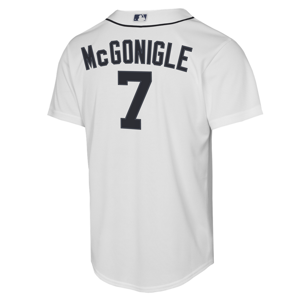 Kevin McGonigle Detroit Tigers Nike Youth Home Replica Jersey - White Official MLB Team Apparel Baseball Fan Gear