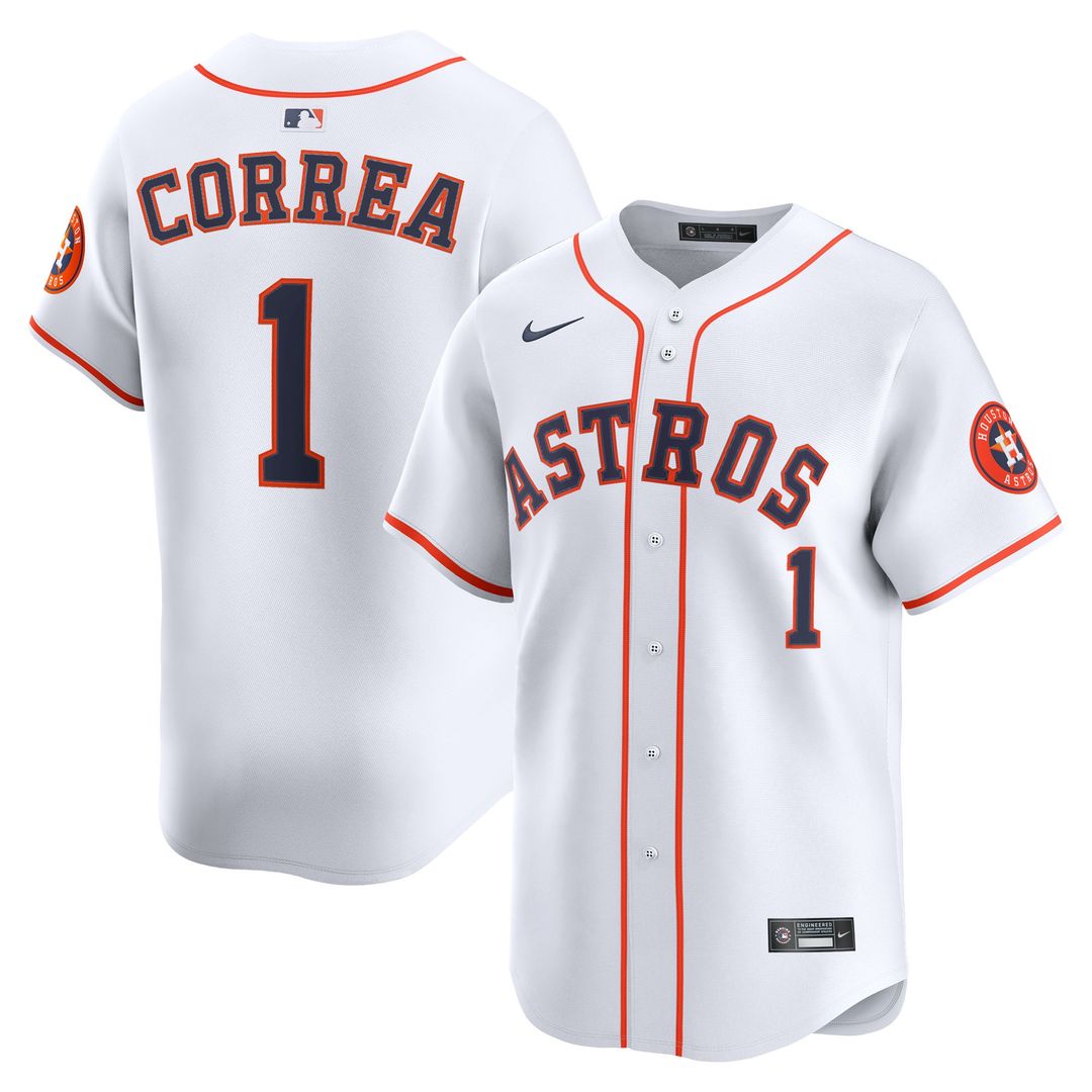 Carlos Correa Houston Astros Nike Home Limited Player Jersey - White Official MLB Team Apparel Baseball Fan Gear