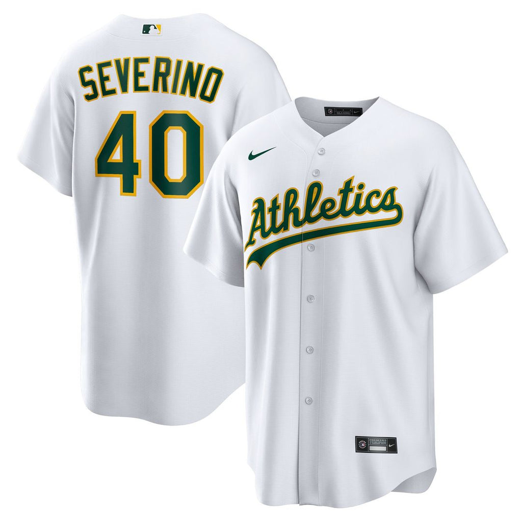 Luis Severino Athletics Nike Home Replica Jersey - White Official MLB Team Apparel Baseball Fan Gear